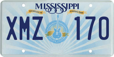 MS license plate XMZ170