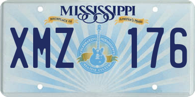 MS license plate XMZ176