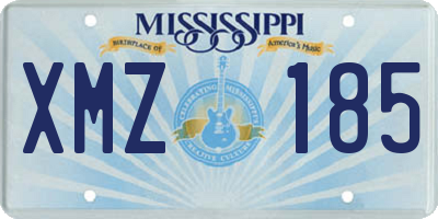 MS license plate XMZ185