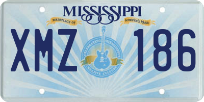 MS license plate XMZ186