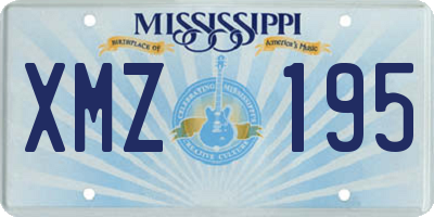 MS license plate XMZ195