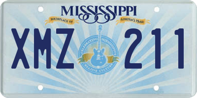 MS license plate XMZ211