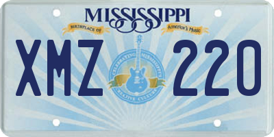 MS license plate XMZ220