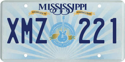 MS license plate XMZ221
