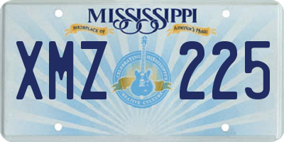 MS license plate XMZ225