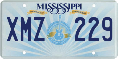 MS license plate XMZ229