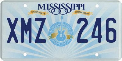 MS license plate XMZ246