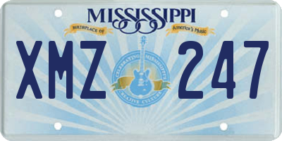 MS license plate XMZ247