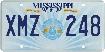 MS license plate XMZ248