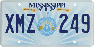 MS license plate XMZ249