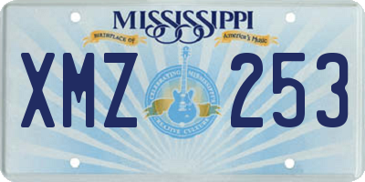 MS license plate XMZ253