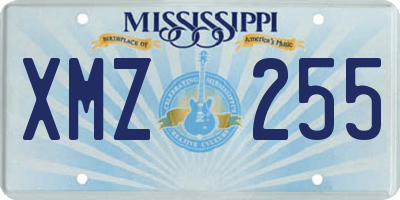 MS license plate XMZ255