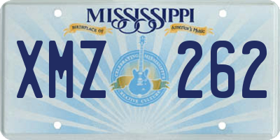 MS license plate XMZ262