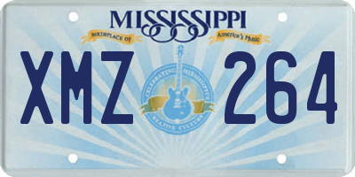 MS license plate XMZ264