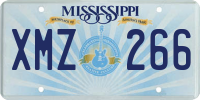 MS license plate XMZ266