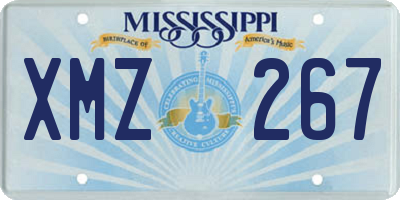 MS license plate XMZ267