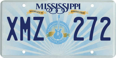 MS license plate XMZ272