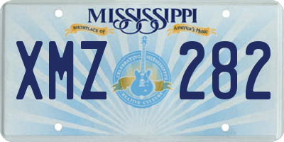 MS license plate XMZ282