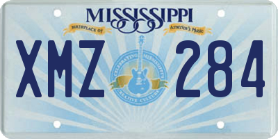 MS license plate XMZ284