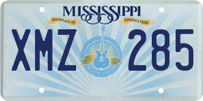 MS license plate XMZ285