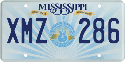 MS license plate XMZ286