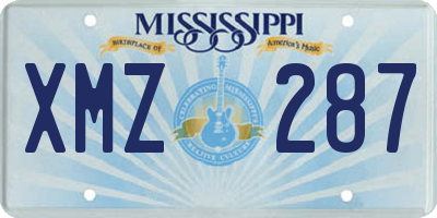 MS license plate XMZ287