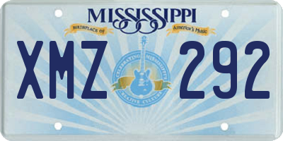 MS license plate XMZ292