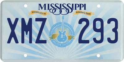 MS license plate XMZ293
