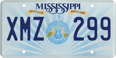 MS license plate XMZ299