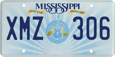 MS license plate XMZ306