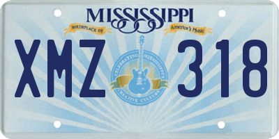 MS license plate XMZ318