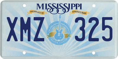 MS license plate XMZ325