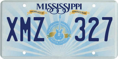 MS license plate XMZ327