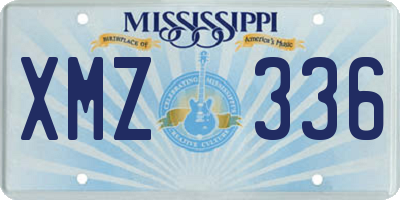 MS license plate XMZ336