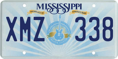 MS license plate XMZ338
