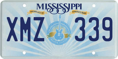 MS license plate XMZ339