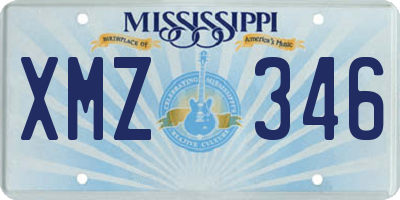 MS license plate XMZ346