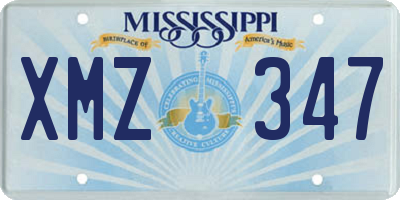 MS license plate XMZ347
