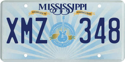 MS license plate XMZ348