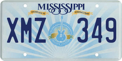 MS license plate XMZ349