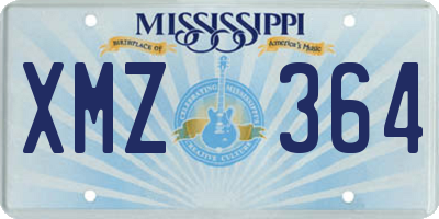 MS license plate XMZ364