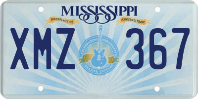 MS license plate XMZ367