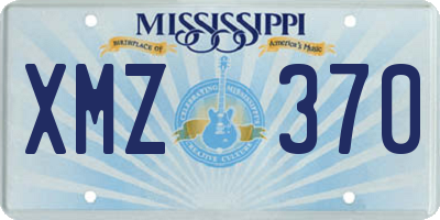 MS license plate XMZ370