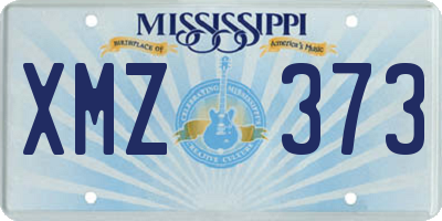 MS license plate XMZ373