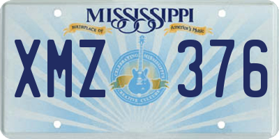 MS license plate XMZ376