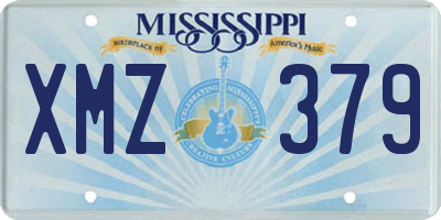 MS license plate XMZ379