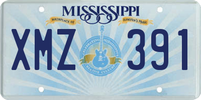 MS license plate XMZ391