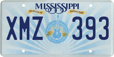 MS license plate XMZ393
