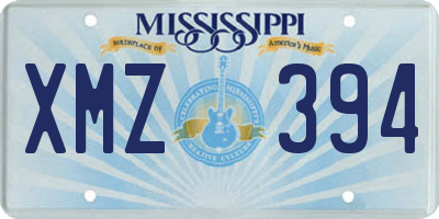 MS license plate XMZ394