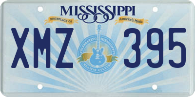 MS license plate XMZ395